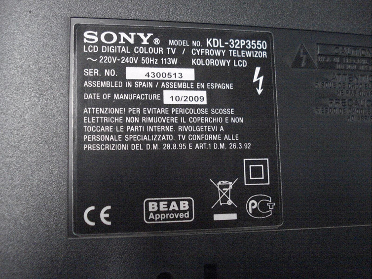 PSC10265H M Fuente de Alimentación TV SONY KDL32S5600